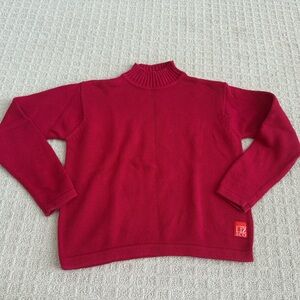 Liz & Co. Vibrant Red Women's Turtleneck Sweater